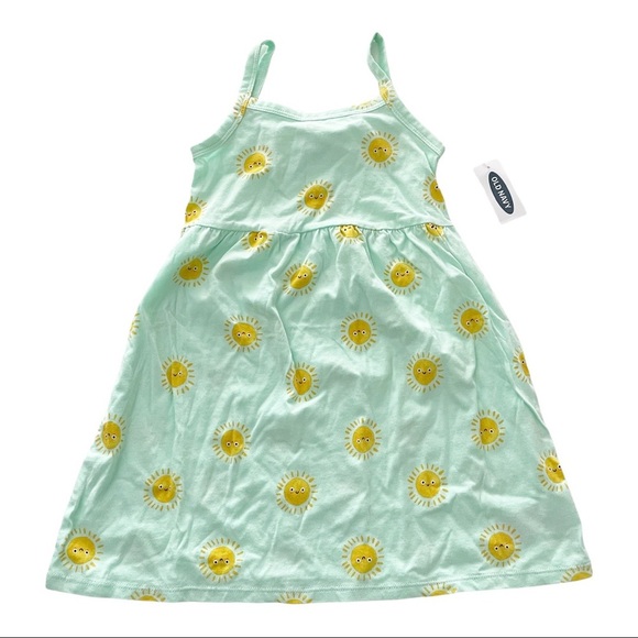 Old Navy Teal Sunshine Face Strapless Dress - Picture 1 of 5